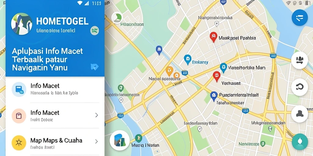 Tampilan antarmuka HOMETOGEL yang menampilkan informasi kemacetan secara real-time.