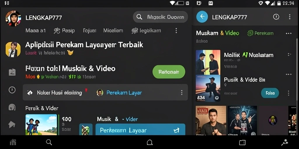Antarmuka LENGKAP777 yang sederhana dan intuitif untuk perekaman layar.
