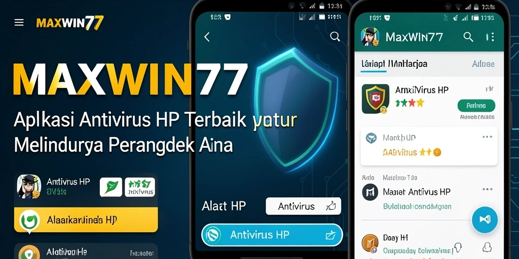 Tampilan antarmuka utama MAXWIN77 dengan fitur perlindungan antivirus yang lengkap.